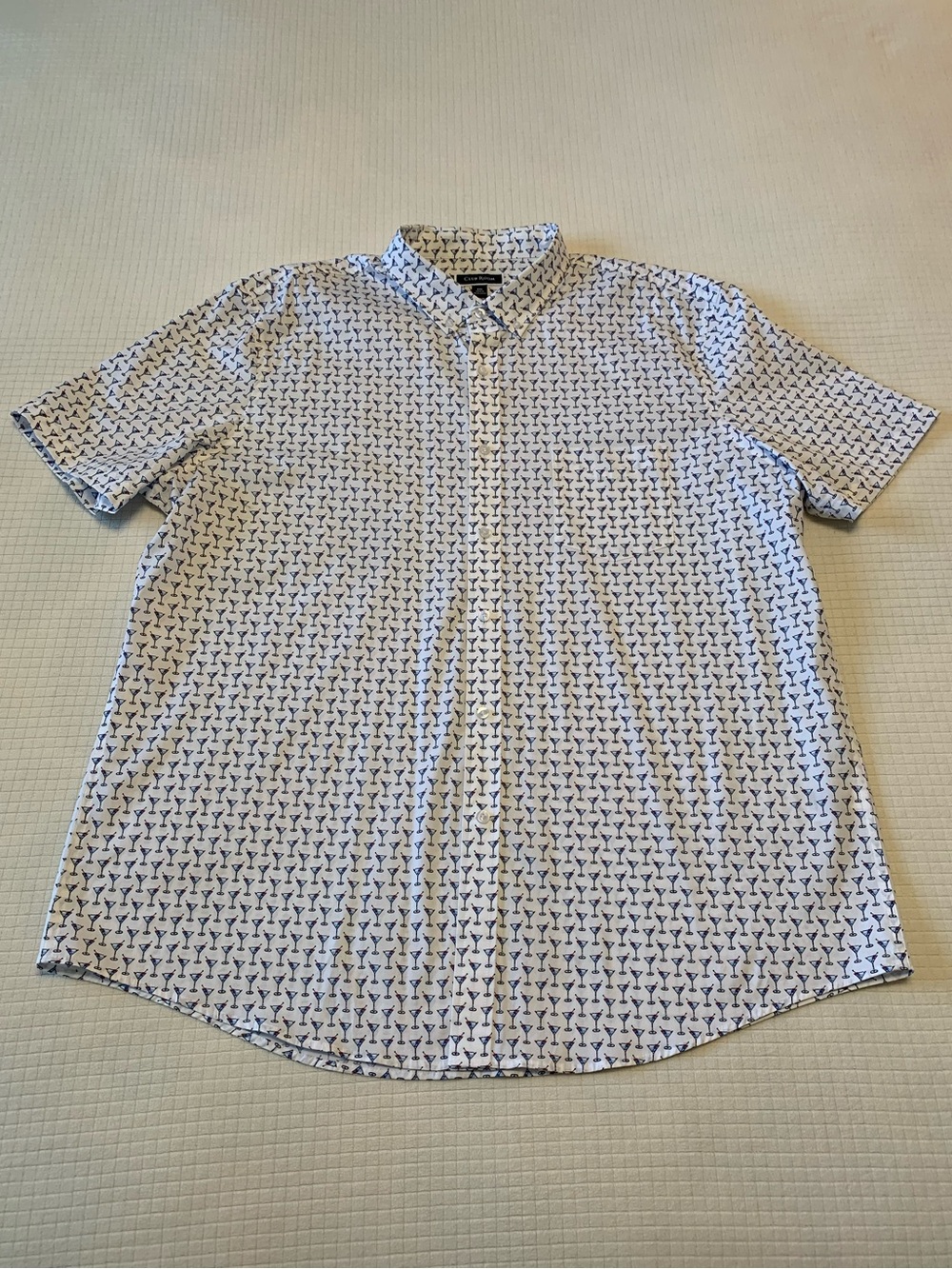 NWOT Club Room martini print button down shirt